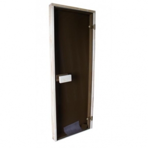 Drzwi do sauny Classic 7 x 19 sosna szkło brązowe